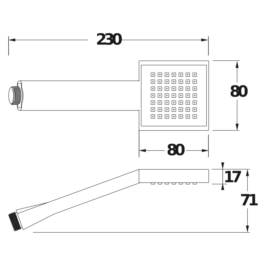 JIKA H3614200040411 - CUBITO-käsisuihku, kiiltävä kromi