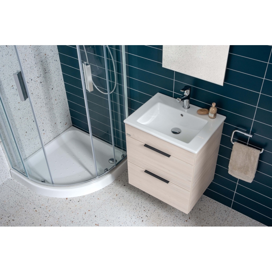 JIKA H4536021765141 - Kylpyhuoneen allaskaappi pesualtaalla CUBE 60,7x65 cm saarni