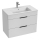JIKA H4537621763001 - CUBE 80 cm valkoinen allaskaappi pesualtaalla