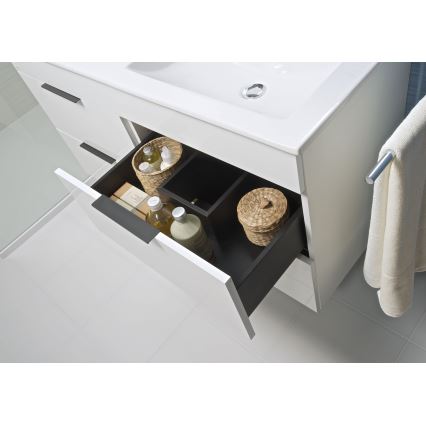 JIKA H4537621763001 - CUBE 80 cm valkoinen allaskaappi pesualtaalla