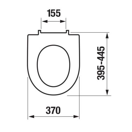 JIKA H8903850000631 - Pehmeästi sulkeutuva WC-istuimen kansi LYRA duroplasti/valkoinen