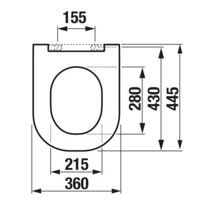 JIKA H8917150000631 - WC-istuimen kansi MIO duroplasti/valkoinen