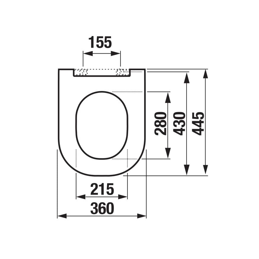 JIKA H8917150000631 - WC-istuimen kansi MIO duroplasti/valkoinen