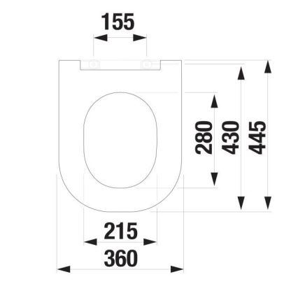 JIKA H8917160000631 - Pehmeästi sulkeutuva WC-istuimen kansi MIO duroplasti/valkoinen