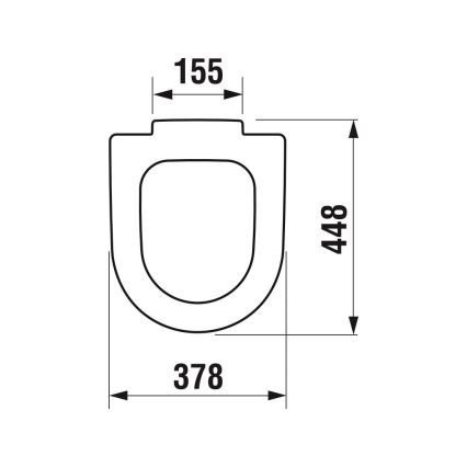 JIKA H8932823000631 - WC-istuimen kansi DEEP duroplasti/valkoinen