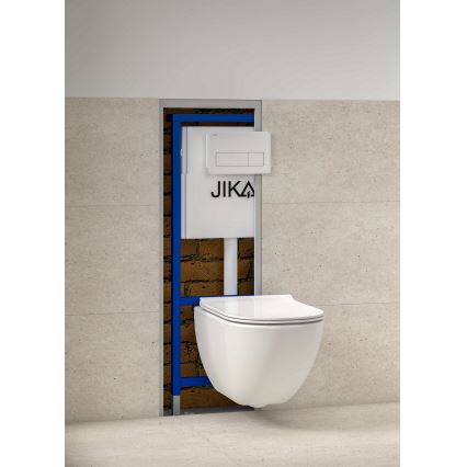 JIKA H8936620000001 - Huuhtelupainike DUAL PRO, valkoinen