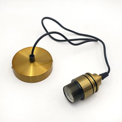 Johdollinen riippuvalaisin HECTOR 1xE27/15W/230V valkoinen/messinki halkaisija 25 cm