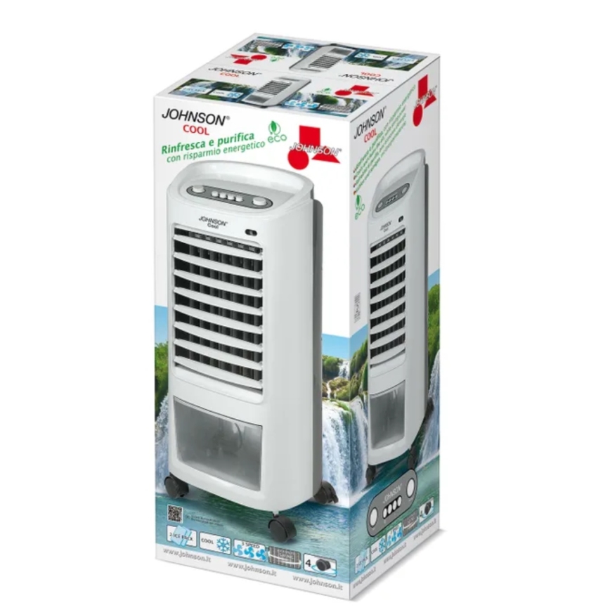 JOHNSON - Kannettava ilmanviilennin COOL 65W/230V valkoinen/harmaa