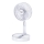 JOHNSON - Ladattava pöytätuuletin GIRAFFA 5 W / 3,7 V, 1200 mAh, halkaisija 20 cm, valkoinen