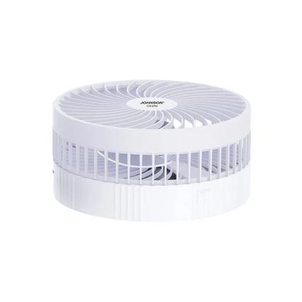 JOHNSON - Ladattava pöytätuuletin GIRAFFA 5 W / 3,7 V, 1200 mAh, halkaisija 20 cm, valkoinen