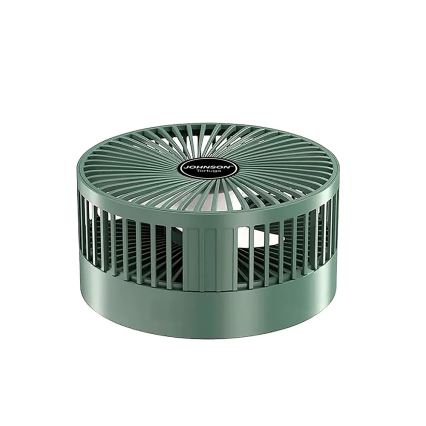 JOHNSON - Ladattava pöytätuuletin TORTUGA 5W/3,7V 1200 mAh halkaisija 16,5 cm vihreä