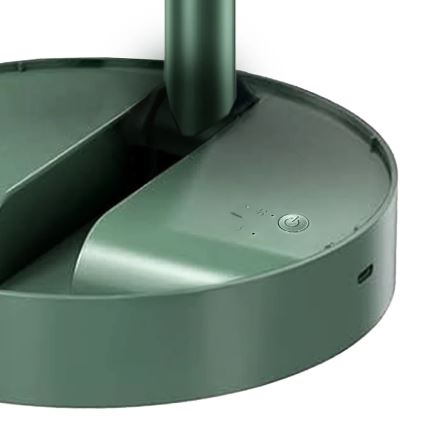 JOHNSON - Ladattava pöytätuuletin TORTUGA 5W/3,7V 1200 mAh halkaisija 16,5 cm vihreä