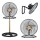 JOHNSON - Lattiatuuletin 3-in-1 WOOD 80W/230V halkaisija 50 cm musta/beige