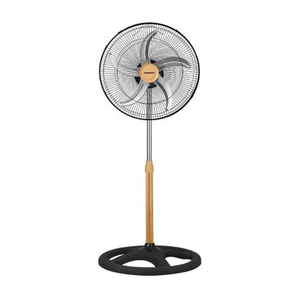 JOHNSON - Lattiatuuletin 3-in-1 WOOD 80W/230V halkaisija 50 cm musta/beige
