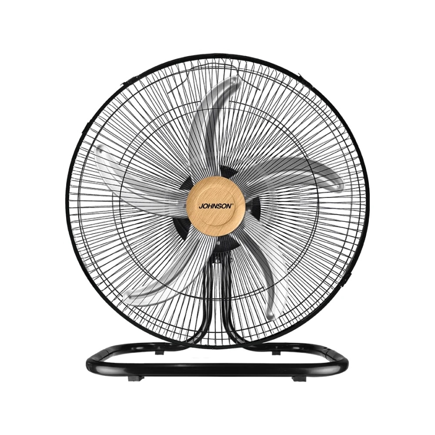 JOHNSON - Lattiatuuletin 3-in-1 WOOD 80W/230V halkaisija 50 cm musta/beige