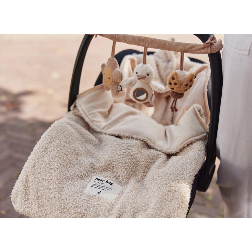 Jollein - Istuinpussi autoon BOUCLE 42x82 cm Boucle Naturel