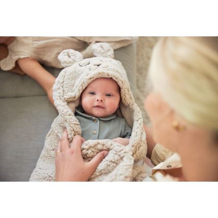 Jollein - Kapalohuopa fleece Bunny 100x105 cm Nougat