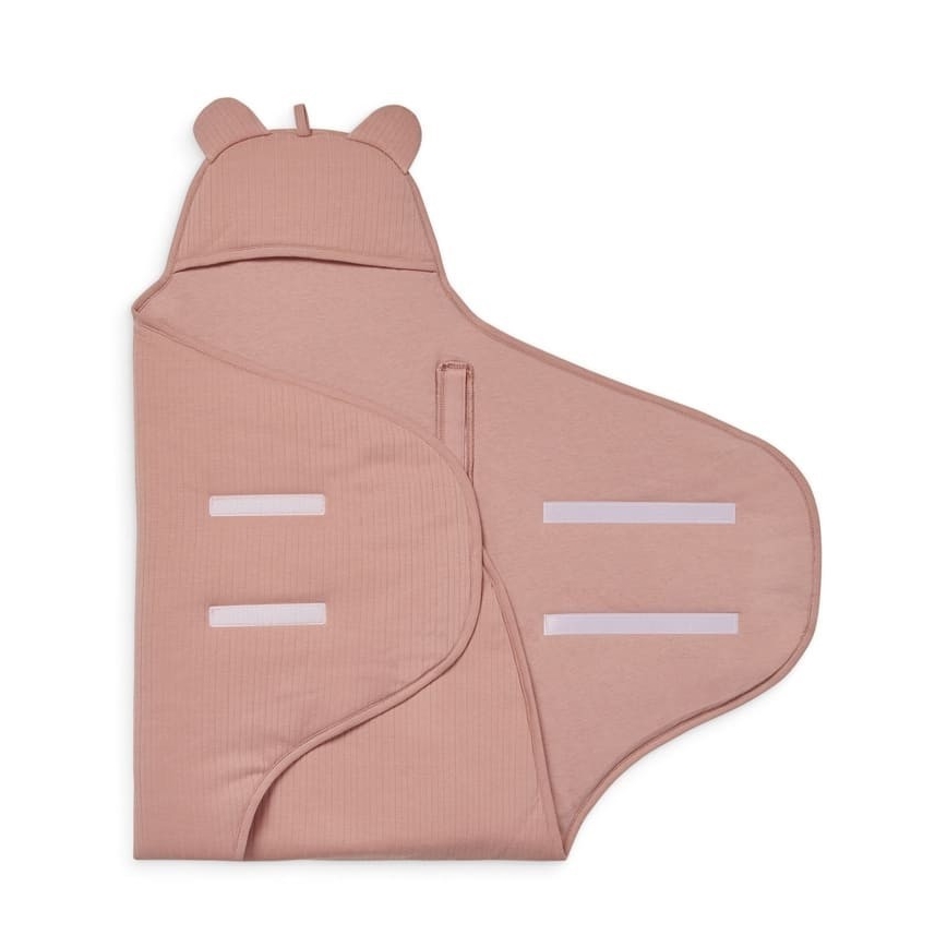 Jollein - Puuvillainen kapalohuopa BASIC STRIPE 100x105 cm Rosewood