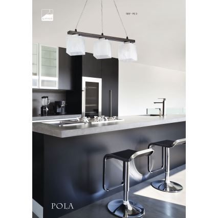 Jupiter 1097 - PO 3 - Kattokruunu POLA 3xE27/60W/230V wenge