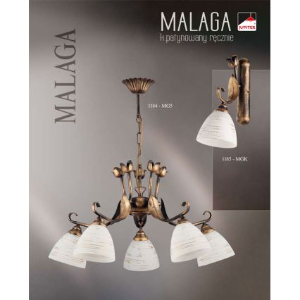 Jupiter 1185 - Seinävalaisin MALAGA 1xE27/60W/230V 