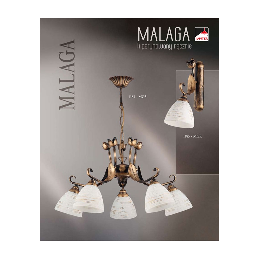 Jupiter 1185 - Seinävalaisin MALAGA 1xE27/60W/230V 