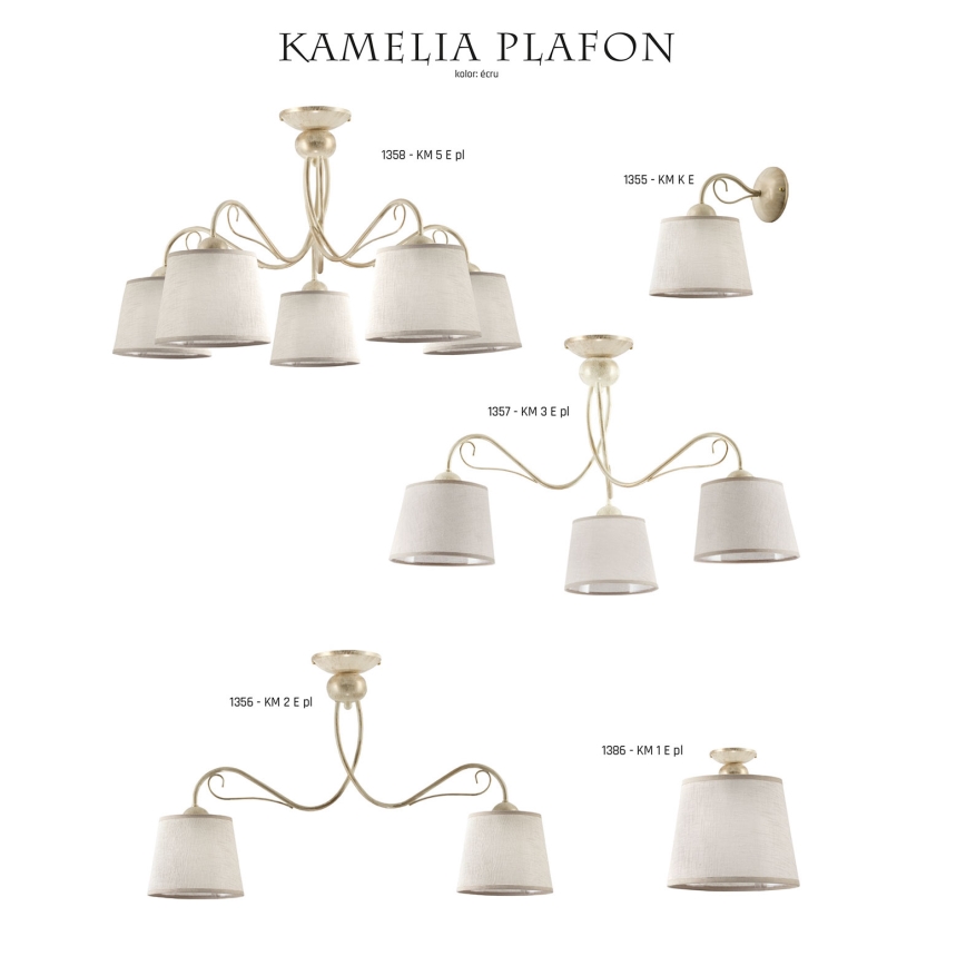 Jupiter 1358 - KM 5 PE - Kattovalaisin KAMELIA 5xE27/60W/230V