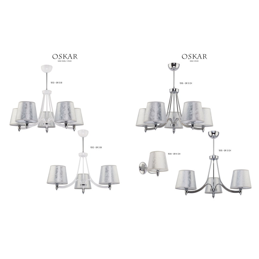 Jupiter 1512 - OR 3 bi - Riippukattokruunu OSKAR 3xE27/60W