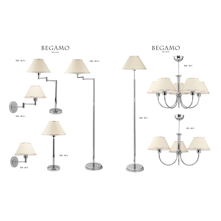 Jupiter 1582 - BG K L CH - Seinävalaisin BEGAMO E27/60W