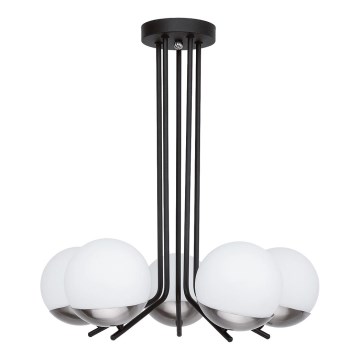 Jupiter 1724 - Riippukattokruunu SANTA 5xE14/40W/230V kiiltävä kromi