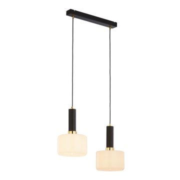 Jupiter 1853 - VA2 - Kattokruunu narulla VANES 2xE27/60W/230V kultainen/musta