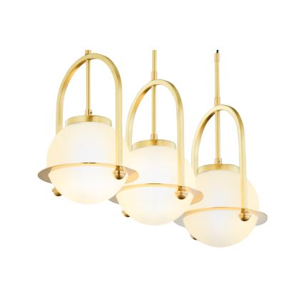 Jupiter 1917 - Riippuvalaisin vaijerilla ROSSO 3xE27/15W/230V kultainen