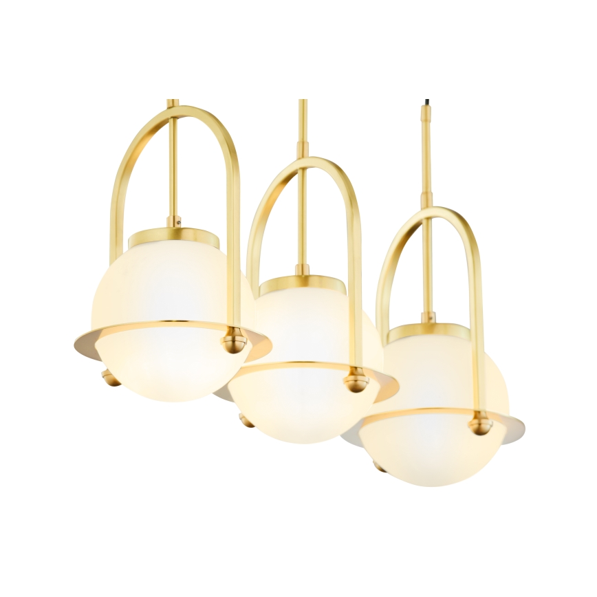 Jupiter 1917 - Riippuvalaisin vaijerilla ROSSO 3xE27/15W/230V kultainen