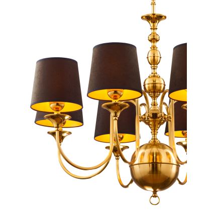 Jupiter 1952 - Kattokruunu BATUMI 8xE27/40W/230V musta/messinki