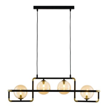 Jupiter 1983 - Kattokruunu johdossa ZAFRA 4xG9/10W/230V musta/beige