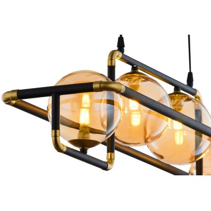 Jupiter 1983 - Kattokruunu johdossa ZAFRA 4xG9/10W/230V musta/beige