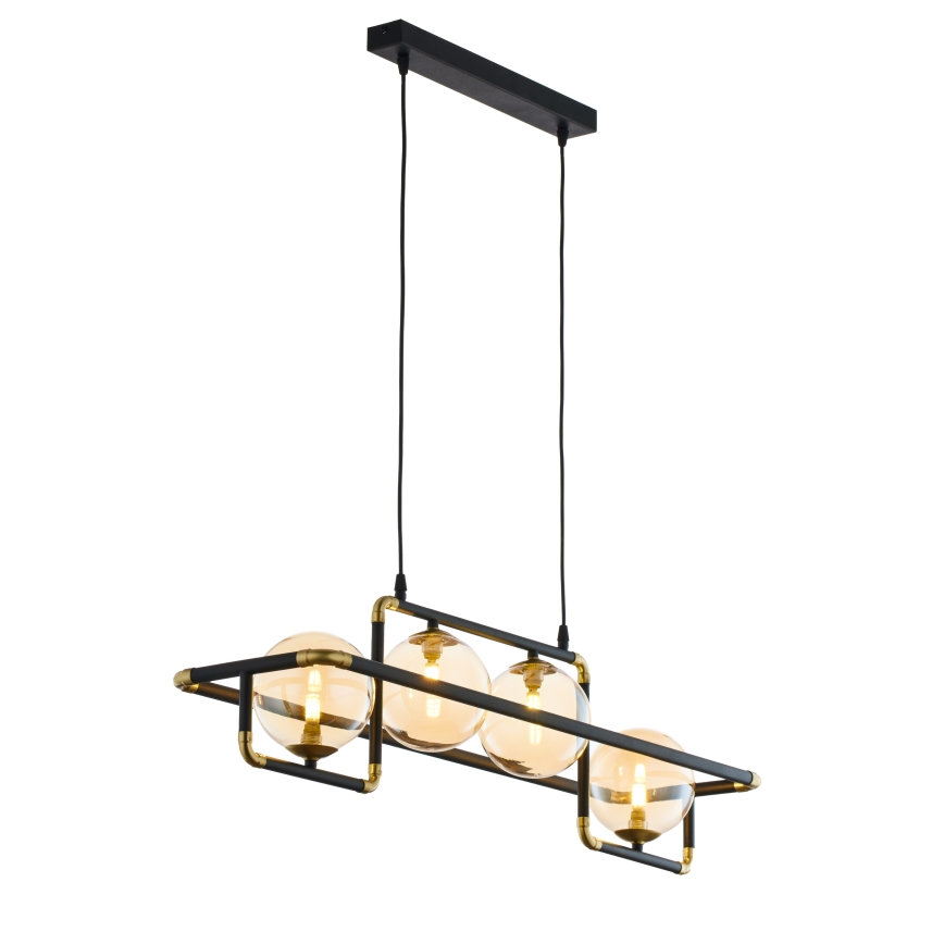 Jupiter 1983 - Kattokruunu johdossa ZAFRA 4xG9/10W/230V musta/beige