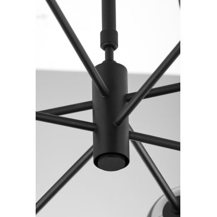 Jupiter 1996 - Riippukattokruunu MOKA 4xGU10/10W/230V + 4xG9/10W/230V musta/läpinäkyvä