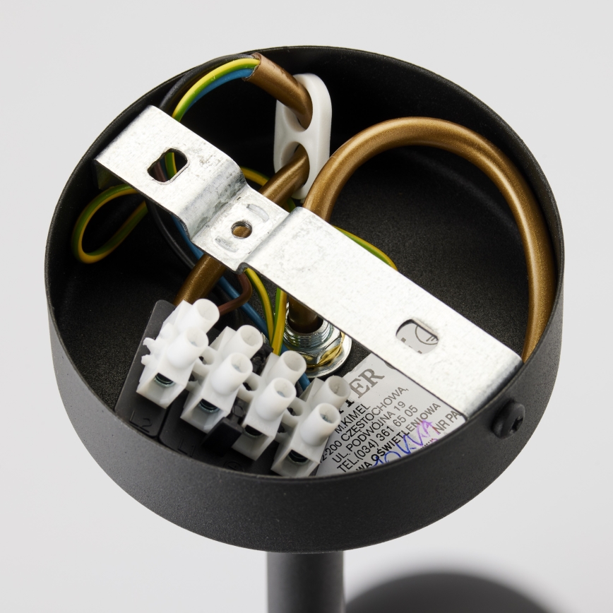 Jupiter 1996 - Riippukattokruunu MOKA 4xGU10/10W/230V + 4xG9/10W/230V musta/läpinäkyvä