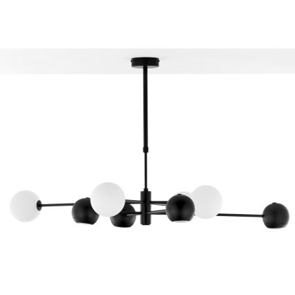 Jupiter 1998 - Riippukattokruunu MOKA 4xGU10/10W/230V + 4xG9/10W/230V musta/valkoinen