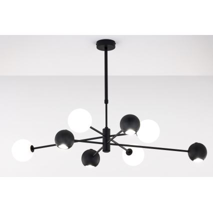 Jupiter 1998 - Riippukattokruunu MOKA 4xGU10/10W/230V + 4xG9/10W/230V musta/valkoinen