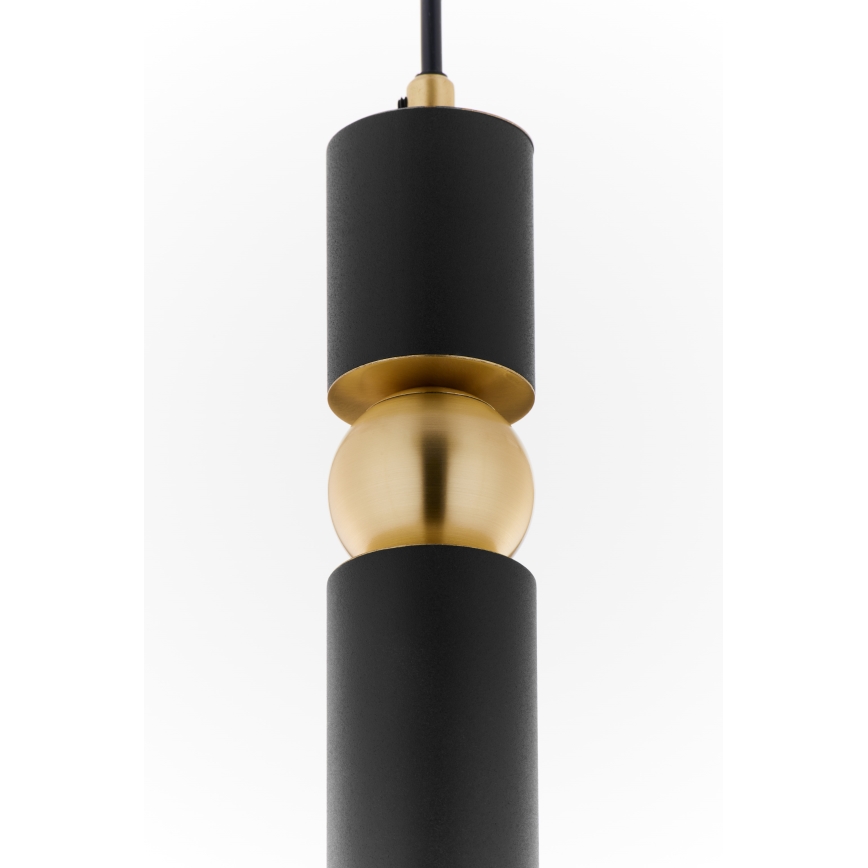 Jupiter 2003 - Kattokruunu johdossa ALAS 1xGU10/10W/230V musta/kulta