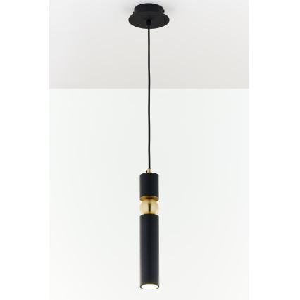 Jupiter 2003 - Kattokruunu johdossa ALAS 1xGU10/10W/230V musta/kulta