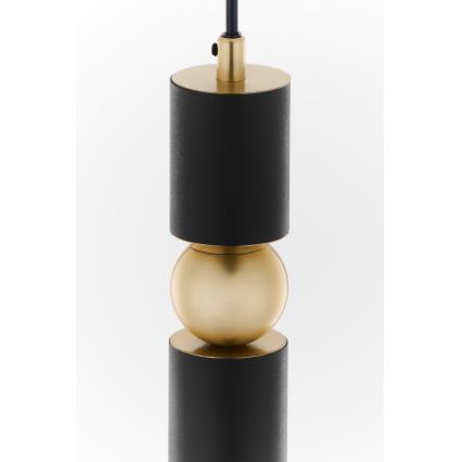 Jupiter 2003 - Kattokruunu johdossa ALAS 1xGU10/10W/230V musta/kulta