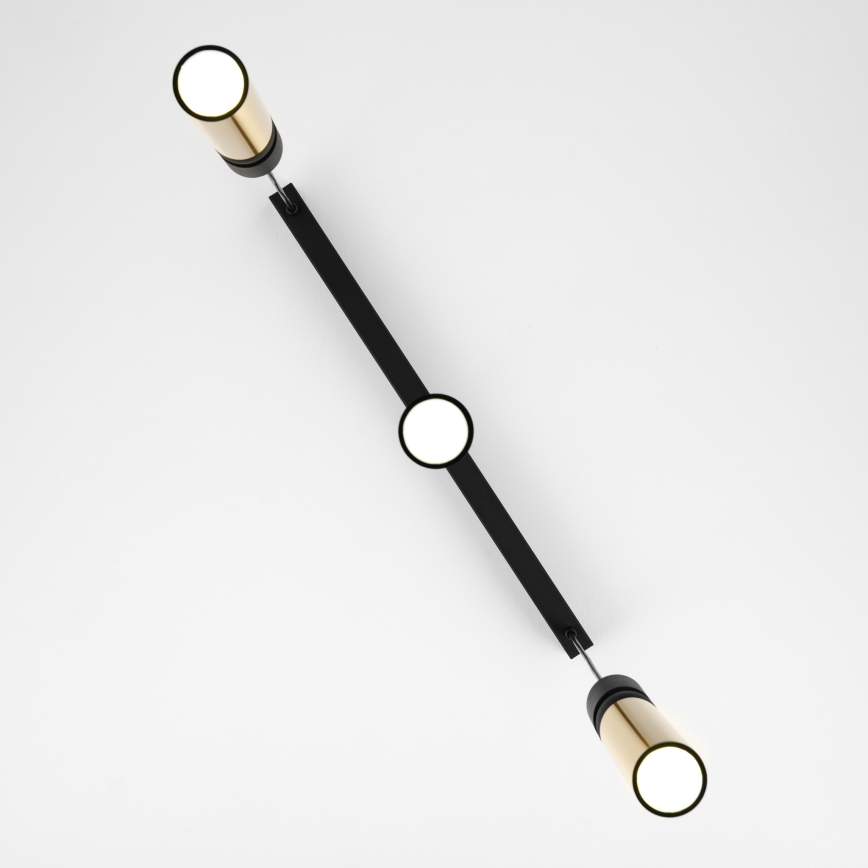 Jupiter 2007 - Kattokruunu johdossa ALAS 3xGU10/10W/230V kulta/musta