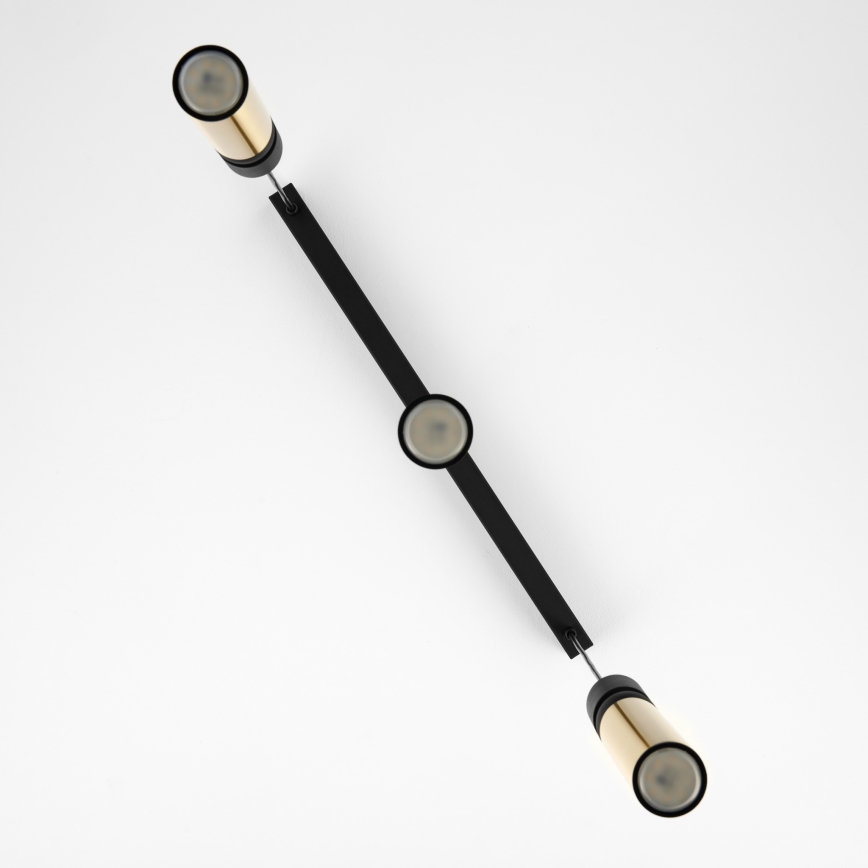 Jupiter 2007 - Kattokruunu johdossa ALAS 3xGU10/10W/230V kulta/musta