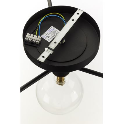 Jupiter 2034 - Kiinteä kattokruunu FIGARO 4xG9/10W/230V musta/kulta/beige/läpinäkyvä