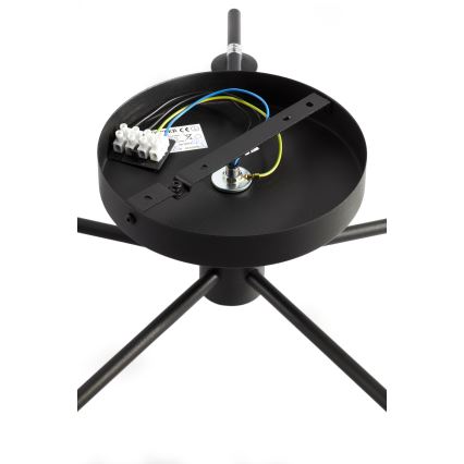 Jupiter 2046 - Kiinteä kattokruunu PRATO 5xG9/10W/230V musta/läpinäkyvä