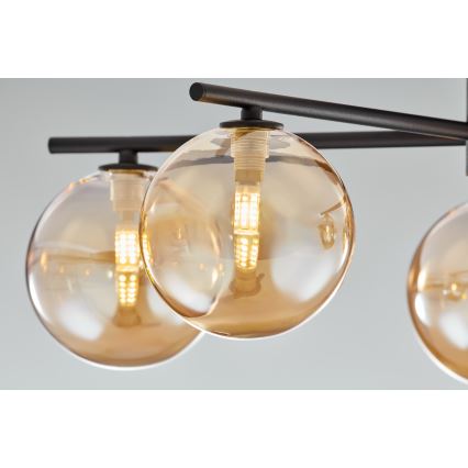 Jupiter 2047 - Kiinteä kattokruunu PRATO 5xG9/10W/230V musta/beige