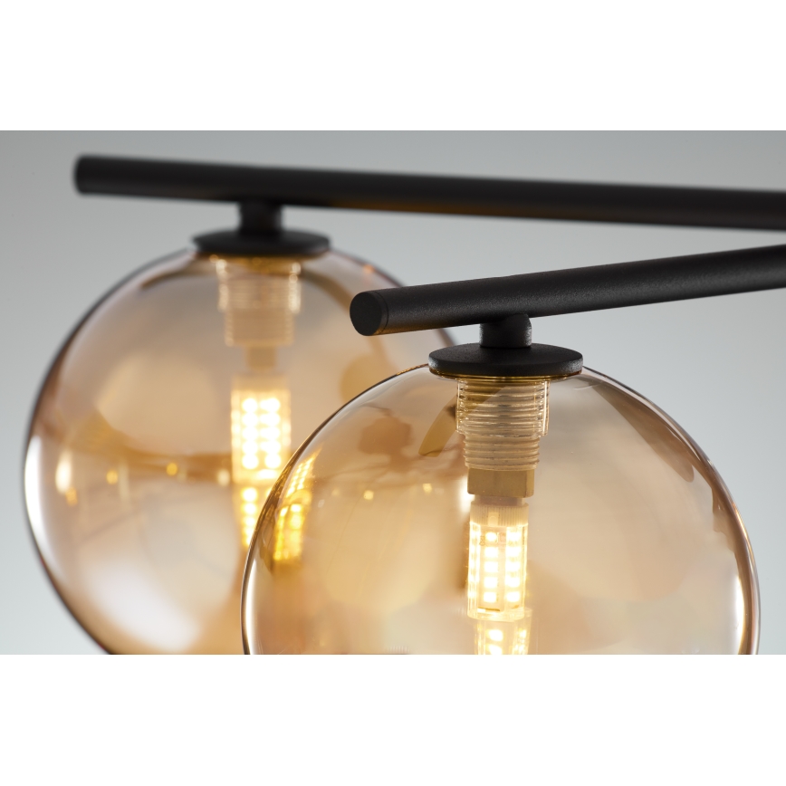 Jupiter 2047 - Kiinteä kattokruunu PRATO 5xG9/10W/230V musta/beige