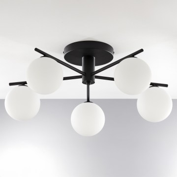 Jupiter 2049 - Pintakiinnitteinen kattovalaisin PRATO 5xG9/14W/230V musta/valkoinen